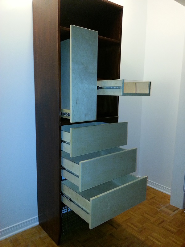 Testing drawers before painting