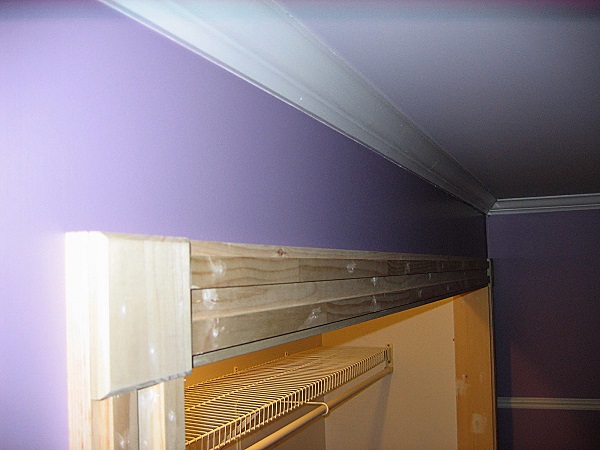 Adding moulding to closet door frame