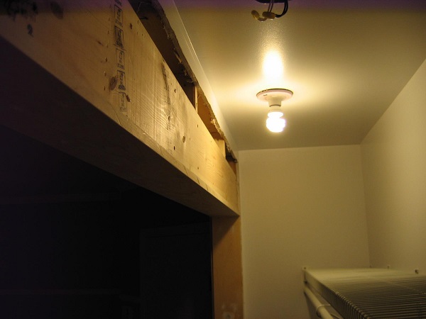 Framing the closet door opening